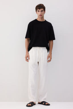 Pantal?n en mezcla de lino Relaxed Fit - H&m фото 4