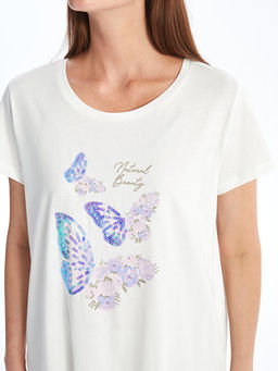 Bisiklet Yaka ??lemeli Kad?n Tunik