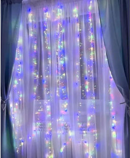 Гирлянда штора на окно хвойная лапа 3х2, мульти колор - Buro фото 2