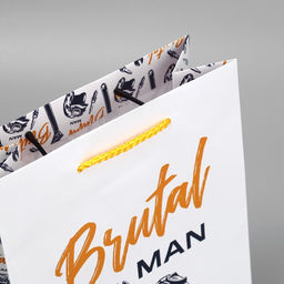 Цена за 2 шт. Пакет подарочный ламинированный, упаковка, Brutal man, MS, 23 х 18 х 8 см
