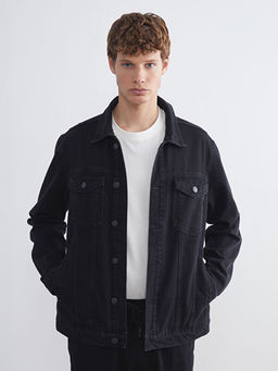 Standart Kal?p Erkek Jean Ceket