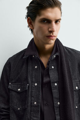 STUDDED WESTERN DENIM SHIRT - Zara фото 5