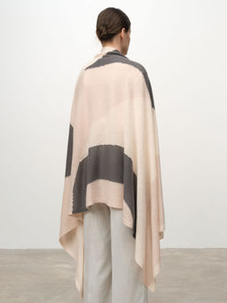 Палантин из кашемира 09043 жасмин-кремовый