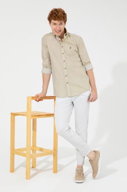 U. S. Polo Assn / Мужские светло-серые брюки из плотной ткани - U.s. polo assn фото 3