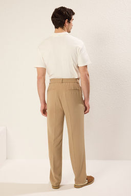 TRENDYOL MAN Bej Wideleg Baggy Rahat Kal?p Dokuma Kumas Pantolon TMNSS25PL00007 - Trendyolmilla фото 16