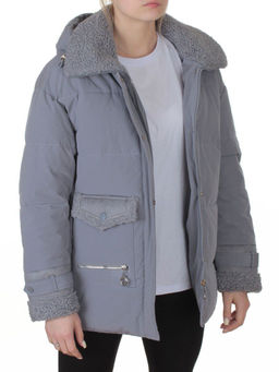 23210 GRAY/LT. BLUE Куртка зимняя женская (150 гр. био-пух)