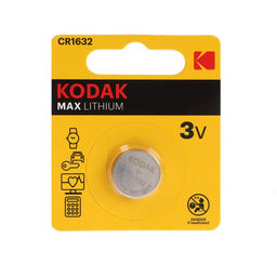 Цена за 2 шт. Батарейка литиевая Kodak Max, CR1632-1BL, 3В, блистер, 1 шт.