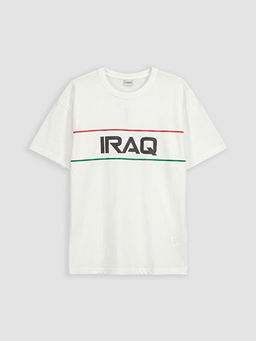 Bisiklet Yaka Irak Bask?l? Erkek ?ocuk Ti??rt
