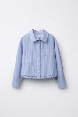 STRIPED SHIRT WITH RUFFLES
