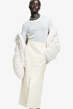 Falda de tubo en tejido revestido - H&m фото 3