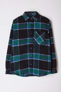 TRENDYOL MAN Ekru Unisex Oversize Fit K?sl?k Kareli Oduncu Gomlek Ceket TMNAW25GO00024 - Trendyolmilla фото 7