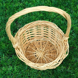 Корзина плетёная для хранения «Косичка», 17×17×9 см, ручка h=16 см