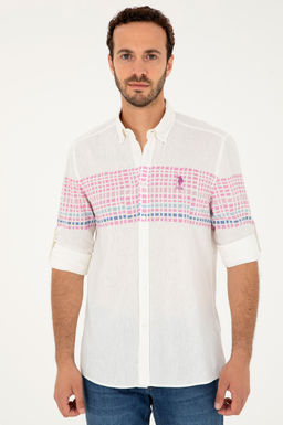 U. S. Polo Assn / Мужская фиолетовая рубашка с длинным рукавом - U.s. polo assn фото 3