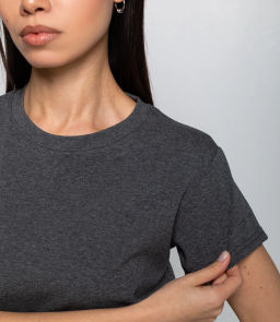 Футболка #КТ250361, тёмно-серый меланж - Dommod фото 5