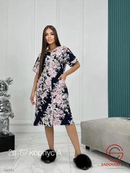 халат женский на пуговицах