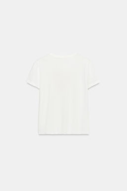 CAMISETA CORAZ?N MANGA CORTA / Blanco