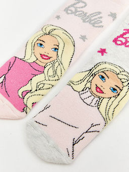Barbie Desenli K?z ?ocuk Havlu Soket ?orap 2li - Waikiki фото 3
