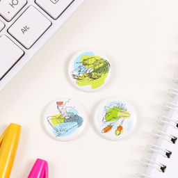 Набор значков на одежду, рюкзак, сумку Танк, 3 шт., d=25 мм, закатные, 7?7 см