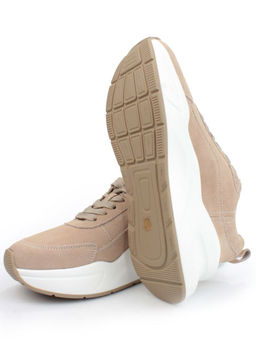 05-A504-4 DK. BEIGE Кроссовки женские (натуральная замша)