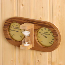 Песочные часы с термометром 29×14×8.3 см V-T080-2, Добропаровъ