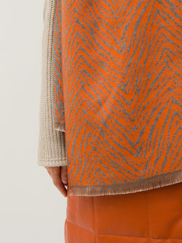 В составе шерсть и кашемир! теплый двусторонний палантин - Tantino фото 5