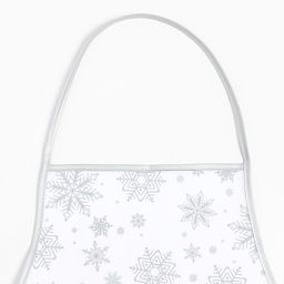 Кухонный набор Доляна. Снежинки: серебро, прихватка 17?17 см, варежка 26?16 см, фартук 70?80 см, 100% п/э