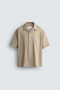 CAMISA VOILE ALGOD?N / Gris topo - Zara фото 6
