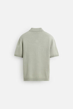TEXTURED KNIT POLO SHIRT - Zara фото 6