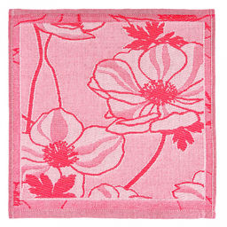 Салфетка кухонная 30х30см, пестротканая, плотность 200гр/м2, хлопок 100%, "Цветы", цвета микс (Россия)