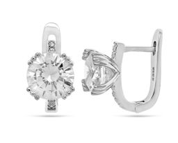 Серьги, куб.циркон., ТЦ-10