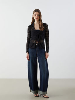 Polo Yaka Dantelli Kad?n H?rka