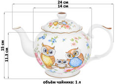 Чайник 1,1 л 24*14*15 см Совушки NEW BONE CHINA - Elan gallery фото 6