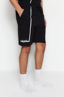 TRENDYOL MAN Siyah Regular Fit Bisiklet Yaka Bask?l? Sortlu Pijama Tak?m? TMNSS23PT00017 - Trendyolmilla фото 16