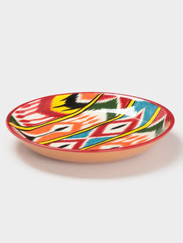 Ляган узбекский Риштанская Керамика «Атлас.Полосы», d=25 см, разноцветный