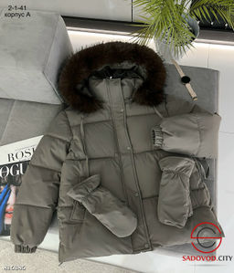 Тёплая зимняя женская куртка с варежками - Bruno фото 3