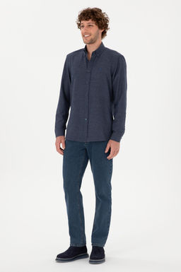 Erkek _ndigo Uzun Kollu Basic G_mlek Sepette S_rpriz _ndirim - U.s. polo assn фото 4