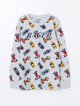 Bisiklet Yaka Erkek ?ocuk Pijama ?st