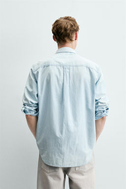 CAMISA REGULAR FIT DENIM / Azul - Zara фото 3