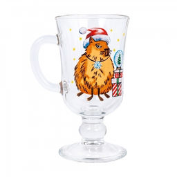 Кружка ГЛИНТВЕЙН НОВОГОДНЯЯ КАПИБАРА 200мл