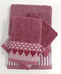 Махровое полотенце Мелодия-вишня 35*75 см. хлопок 100%