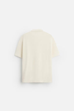 PEARL KNIT POLO SHIRT WITH ZIP - Zara фото 15