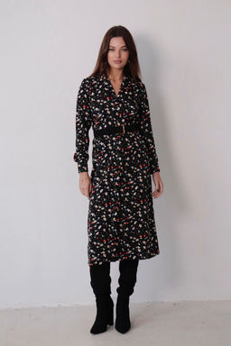 Платье-рубашка с английским воротником принт - Martichelli фото 209