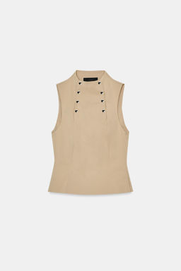 BUTTONED ELASTICATED TOP - Zara фото 6