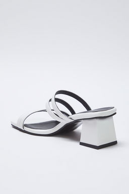 Trendyol Shoes Siyah Ince Bantl? Kare Burun Kad?n Blok Topuklu Terlik TAKSS25TO00065 - Trendyolmilla фото 12