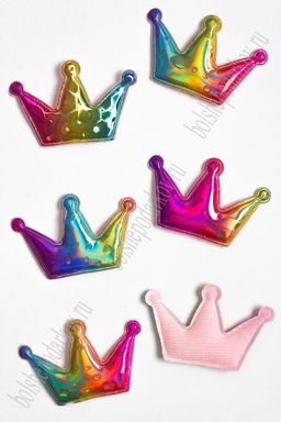 Патч голографик "Корона" 4,5*6,8 см (10 шт) SF-2974, №1