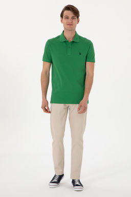Erkek Slim Fit Polo Yaka Ye_il Basic Ti__rt - U.s. polo assn фото 4