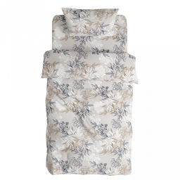 Постельное белье, комплект 1,5 спальный "Симфония" беж, 3 предмета: пододеяльник 145х215см, простыня 150х215см, 1 наволочка 50х70см с клапаном-запахом, бязь "Комфорт" 121г/м2, хлопок 100%, упаковка "эконом" ПВХ 32х41х2,5см, "Домашняя мода" (Россия)