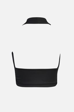 Trendyolmilla Ekru Boyundan Baglamal? Fitted/Vucuda Oturan Crop Orme Bluz TWOSS22BZ0544  фото 19