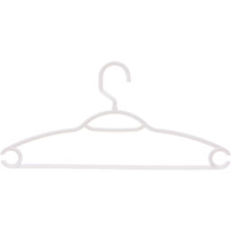 Цена за 2шт. Плечики пластиковые ребристые 4шт "ИДЕЯДОМА", цвет белый, 38*20см (Селфи)