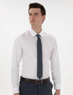 Beyaz Slim Fit Uzun Kollu Klasik G_mlek
